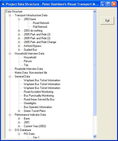 Expanded project tree