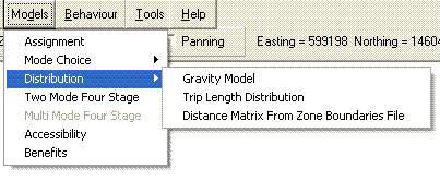 Models menu
