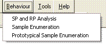 Behaviour menu